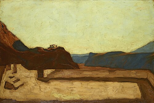 Am Kalvarienberg in Bozen, 1922, Albin Egger-Lienz