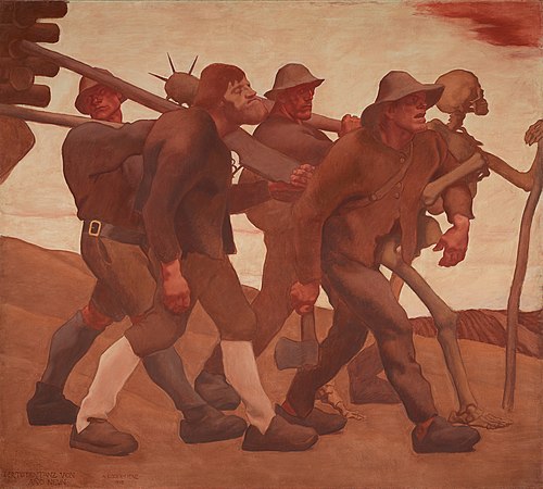 Der Totentanz von Anno Neun, 1908, Albin Egger-Lienz