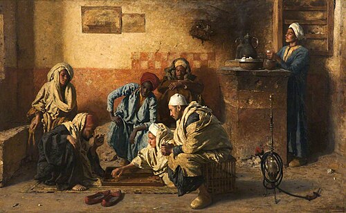 Tric-Trac Players, 1886, Leopold Carl Müller