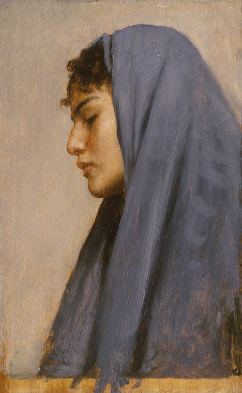 Profile Head of a Young Woman, 1850, Leopold Carl Müller