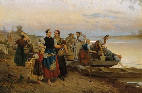Die letzte Tagesmühe, 1871, Leopold Carl Müller