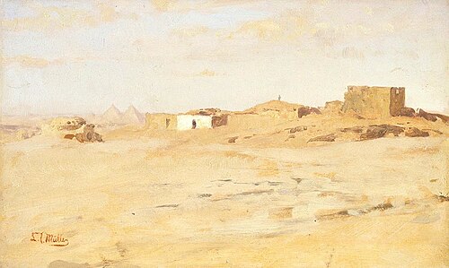 A Desert Village, Egypt, 1882, Leopold Carl Müller
