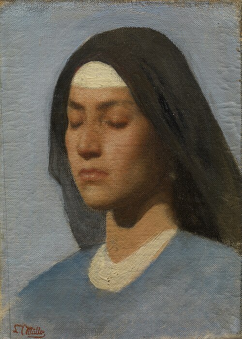 Head of a Nun, 1871, Leopold Carl Müller