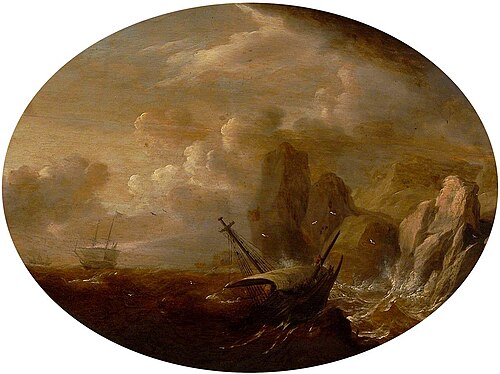 A Shipwreck on a Rocky Coast, , Jan Porcellis