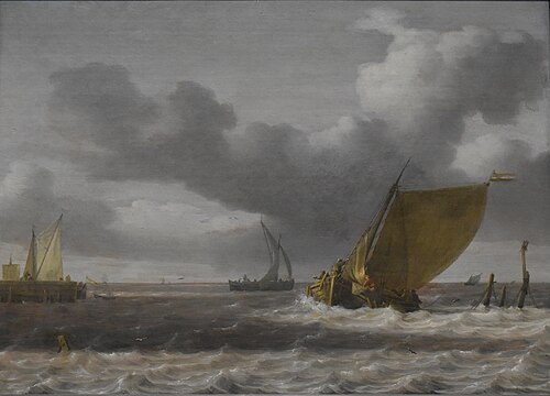 Caboteurs aux abords d'un estuaire, 1626, Jan Porcellis