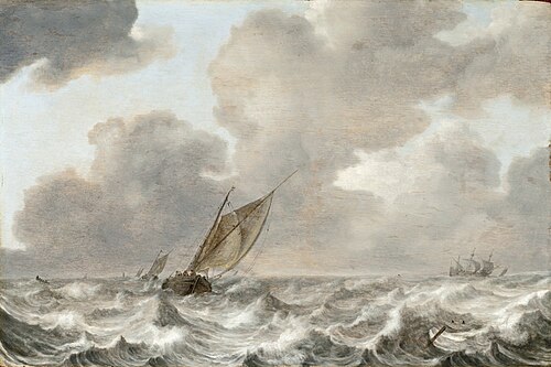 Vessels in a Moderate Breeze, 1629, Jan Porcellis