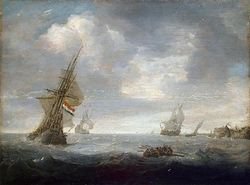 Seascape, 1630, Jan Porcellis