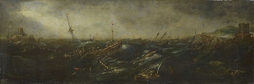 A Storm at Sea, 1610, Jan Porcellis
