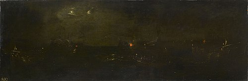 A Sea Battle by Night, 1610, Jan Porcellis