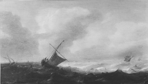 Ships in a Gale, 1615, Jan Porcellis
