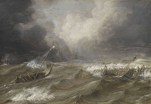 A Pink Approaching Shore, 1616, Jan Porcellis