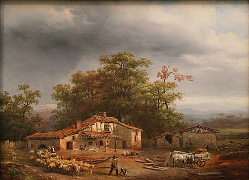 Une ferme aux environs de Pau, 1815, Théodore Richard