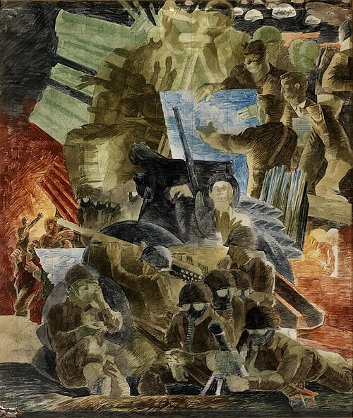 War (mural study, War Department building, Washington, D.C.), 1941, Kindred McLeary