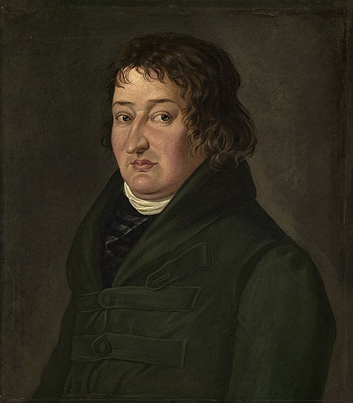 Bildnis des Architekten Friedrich Weinbrenner, 1820, Fiodor Ivanovitch Kalmyk