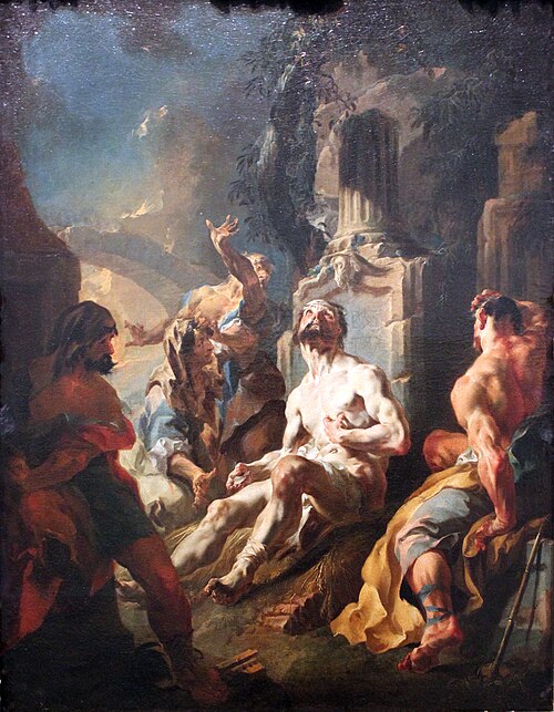 Job on the Dung Heap, 1752, Johann Baptist Wenzel Bergl