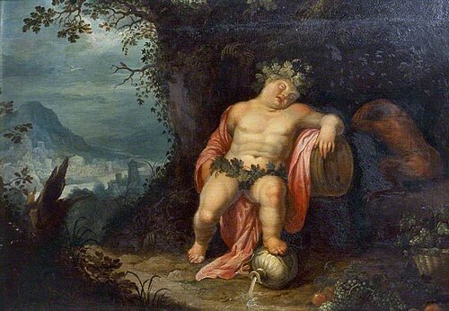 Bacchus Asleep, 1675, Hendrick van Balen