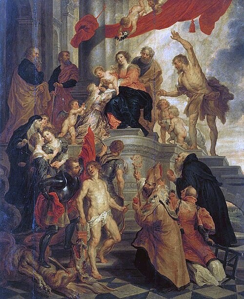 Casamento Místico de Santa Catarina, 1628, Hendrick van Balen