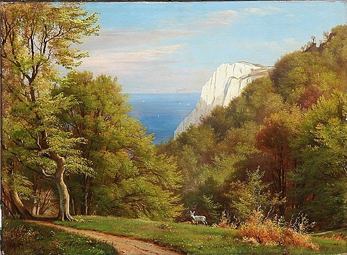 Summer day at Møens Klint, Denmark, 1877, Carl Frederic Aagaard
