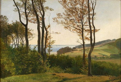 Landscape near a coast., 1873, Carl Frederic Aagaard