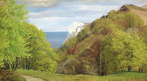 A view of Møns Klint., 1861, Carl Frederic Aagaard