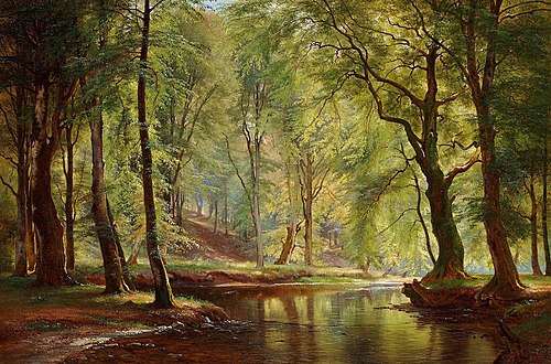A day in June in the woods near Lellinge, 1878, Carl Frederic Aagaard