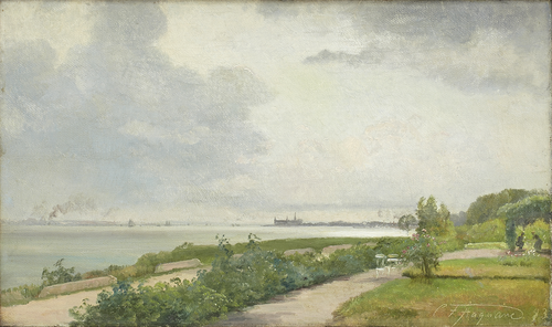 Landscape at Kronborg, Denmark., 1883, Carl Frederic Aagaard