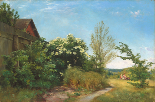 A summer day with elder in bloom., 1892, Carl Frederic Aagaard