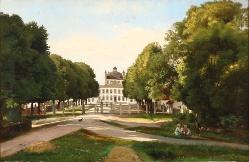 People in the park at Fredensborg Palace, 1873, Carl Frederic Aagaard