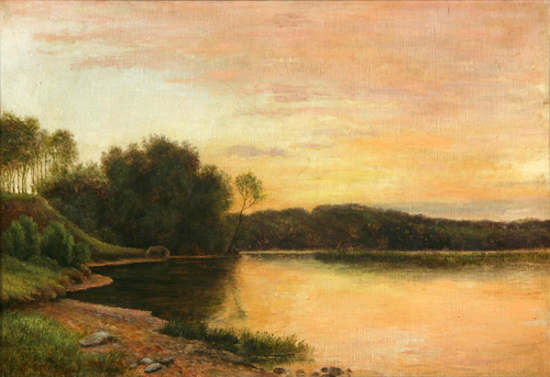Landscape at Salten Langsø., 1873, Carl Frederic Aagaard