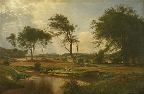 A Danish landscape., 1880, Carl Frederic Aagaard