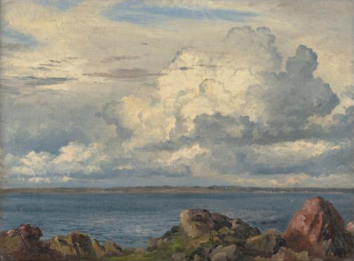 Clouds over a rocky coast., 1873, Carl Frederic Aagaard