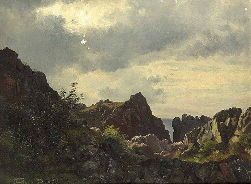 Landscape with cliffs., 1880, Carl Frederic Aagaard