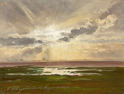 Scandinavian coastal landscape., 1888, Carl Frederic Aagaard
