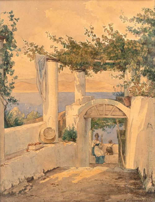 Italian scene., 1875, Carl Frederic Aagaard