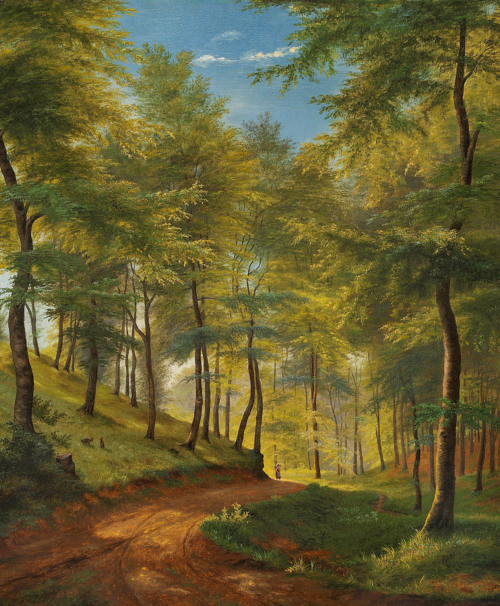 Woodlands in springtime., 1873, Carl Frederic Aagaard