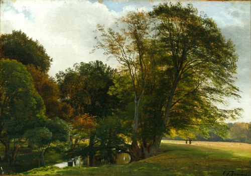 A scenery from Dyrehaven Park., 1873, Carl Frederic Aagaard