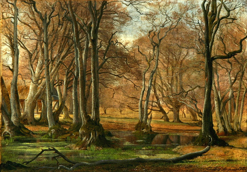 An autumn forest., 1863, Carl Frederic Aagaard