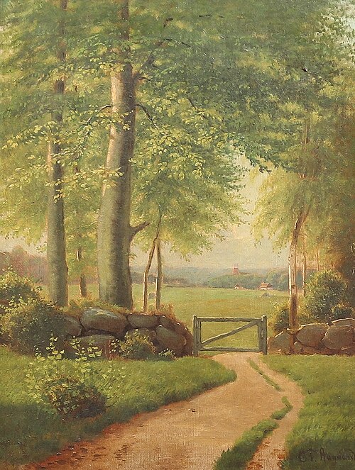 Landscape near Gentofte., 1873, Carl Frederic Aagaard