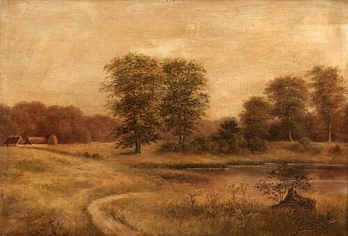 View from Jægersborg Dyrehave. 1889., 1889, Carl Frederic Aagaard
