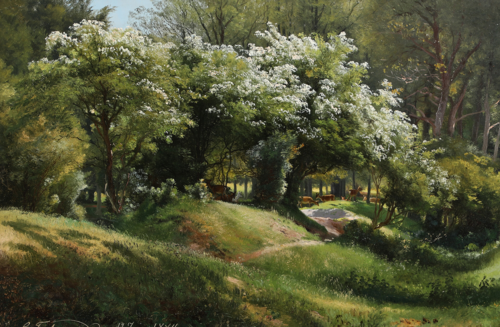 Scenery from The Deer Garden, Copenhagen., 1884, Carl Frederic Aagaard