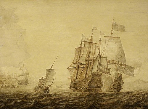 Action between Dutch and English ships, 1650, Heerman Witmont