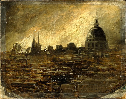 Les incendies de la Commune, le 24 mai 1871, 1871, Jules Girardet