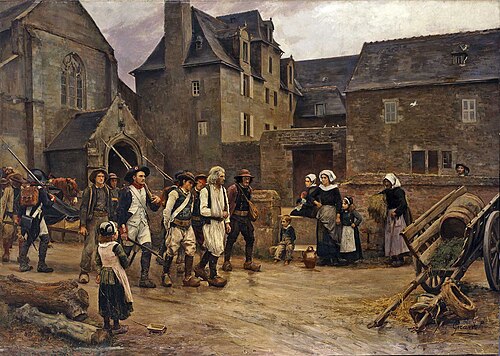Les Révoltés de Fouesnant ramenés à Quimper par la Garde nationale en 1792, 1886, Jules Girardet