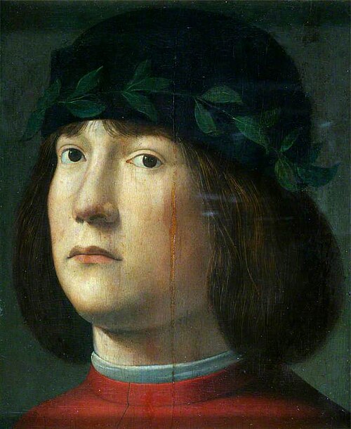 Head of a Laurel-Crowned Poet (?), 1497, Filippo Mazzola
