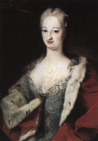 Portrait of Anne Christine of Sulzbach, Princess of Piedmont (1704-1723), 1750, Jan Frans van Douven