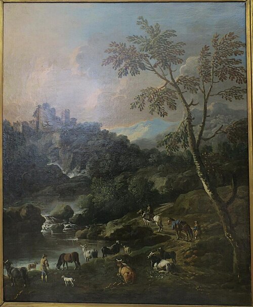 Paysage d'Italie, 1750, Domenico Brandi