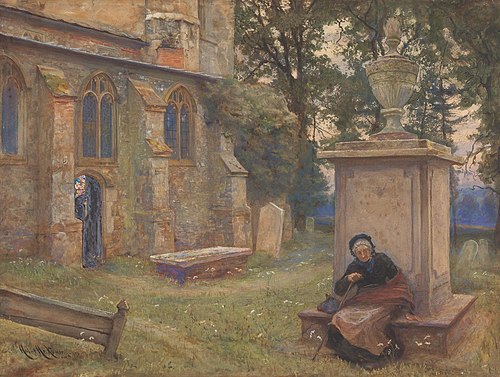 Rest: Aldenham Church, 1876, Hubert von Herkomer