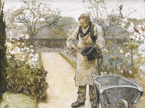 The old gardener, , Hubert von Herkomer
