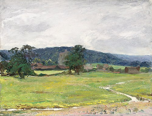 The distant church, 1912, Hubert von Herkomer
