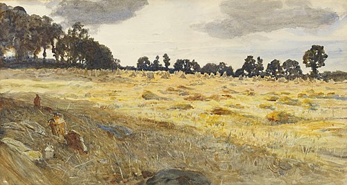 The cornfield, 1887, Hubert von Herkomer